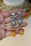 Nitya Heritage Polki and Semi Precious Stone Necklace