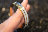 Contemporary Openable Bracelet with AD Stones