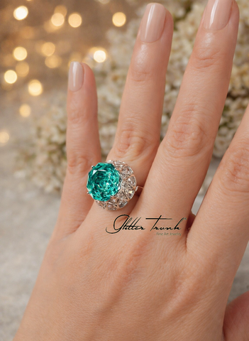 Celestine Bloom Adjustable Ring
