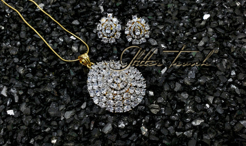 Adah AD Gold Plated Pendant Set