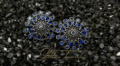 Noor GS Sapphire Statement studs