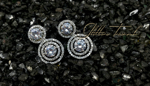 Kaira AD Solitaire Silver Statement studs