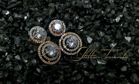 Kaira AD Solitaire Dual Statement studs