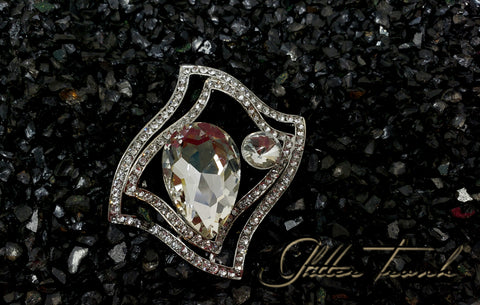 Nish Rhinestone Crystal Statement Brooch