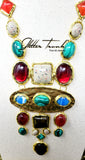 Sofia Gold and Stone Statement Necklace