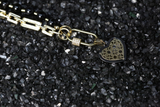 Andreia Black Heart Necklace with Clip