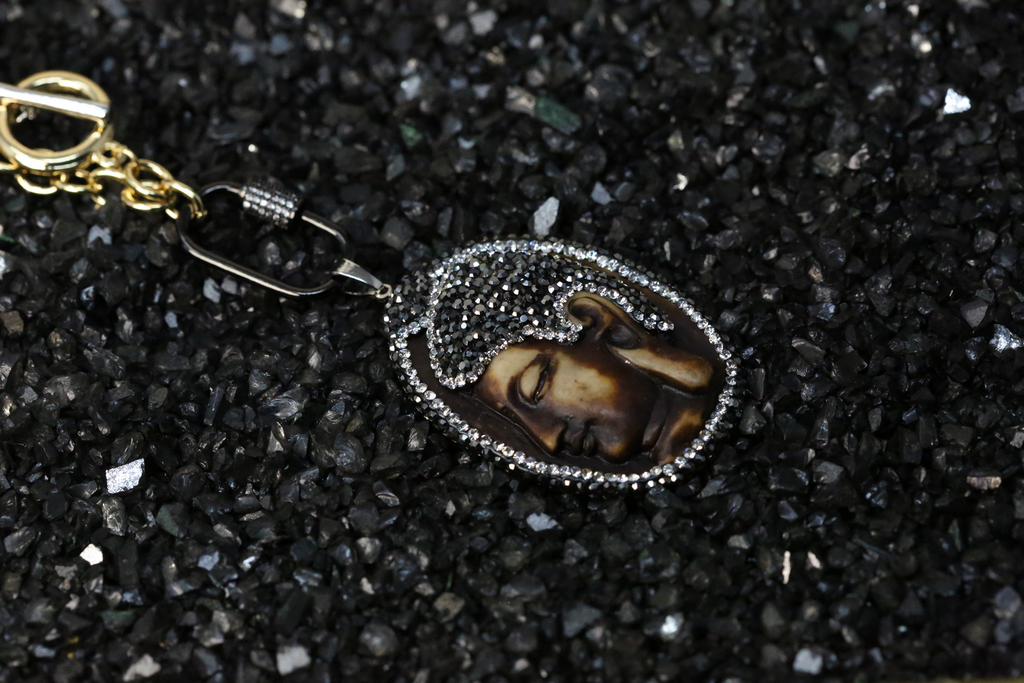Tenze SemiPrecious Buddha Transition Necklace Combo with Clip and Contemporary Chain