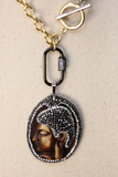 Tenze SemiPrecious Buddha Transition Necklace Combo with Clip and Contemporary Chain