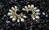 Preorder Bella Faux Pearl American Diamond Statement Stud Earrings