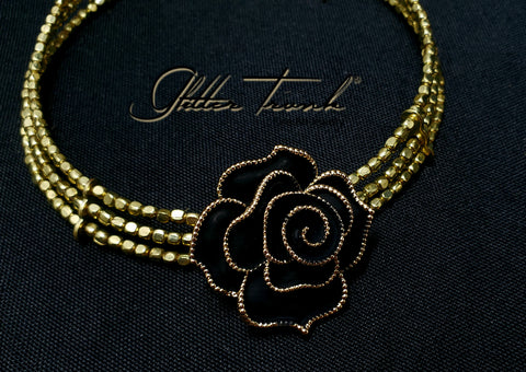Preorder Nora Black Rose Transition Necklace with Selene Choker