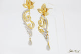 Bridal Earrings Penélope Gold and Silver Elegant Earrings